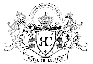 BECAUSE EVERYONE MATTER RC ROYAL COLLECTION logo