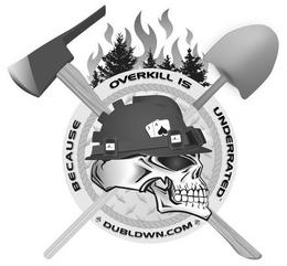 BECAUSE OVERKILL IS UNDERRATED DUBLDWN.COM logo