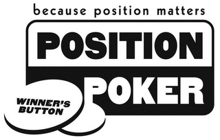 BECAUSE POSITION MATTERS POSITION POKER WINNER'S BUTTON
