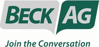 BECK AG JOIN THE CONVERSATION logo