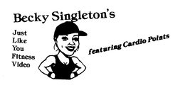 BECKY SINGLETON'S JUST LIKE YOU FITNESSVIDEO FEATURING CARDIO POINTS logo