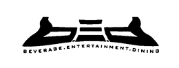 B.E.D.  BEVERAGE.  ENTERTAINMENT.  DINING logo
