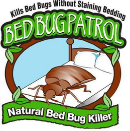 BED BUG PATROL NATURAL BED BUG KILLER KILLS BED BUGS WITHOUT STAINING BEDDING logo