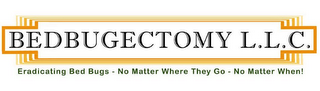 BEDBUGECTOMY L.L.C. ERADICATING BED BUGS - NO MATTER WHERE THEY GO - NO MATTER WHEN! logo