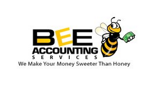 BEE ACCOUNTING S E R V I C E S WE MAKE YOUR MONEY SWEETER THAN HONEY logo