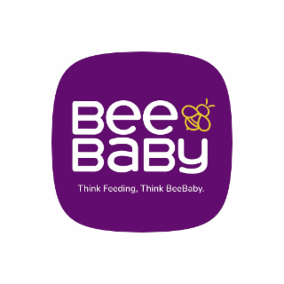 BEE BABY THINK FEEDING, THINK BEEBABY. logo