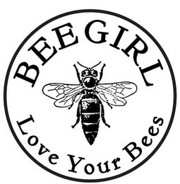BEE GIRL LOVE YOUR BEES logo