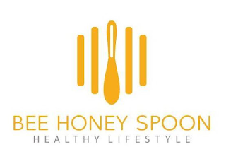 BEE HONEY SPOON HEALTHY LIFESTYLE logo