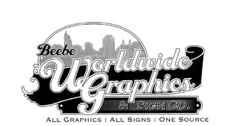 BEEBE WORLDWIDE GRAPHICS & SIGN CO. ALL GRAPHICS ALL SIGNS ONE SOURCE logo