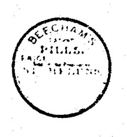 BEECHAM'S PATENT PILLS.  PRICE.  SOLD BY THE PROPRIETOR, ST. HELENS. logo