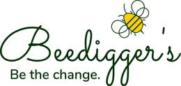 BEEDIGGER'S BE THE CHANGE. logo