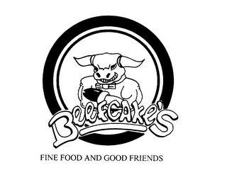 BEEFCAKE'S FINE FOOD AND GOOD FRIENDS logo