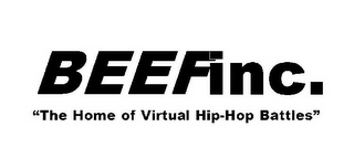 BEEFINC. "THE HOME OF VIRTUAL HIP-HOP BATTLES" logo
