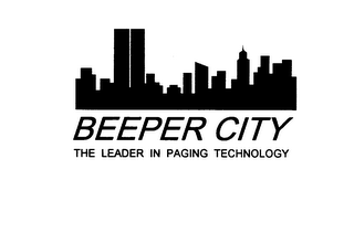 BEEPER CITY THE LEADER IN PAGING TECHNOLOGY logo