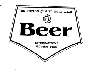 BEER THE WORLD'S QUALITY SPORT WEAR INTERNATIONAL ALCOHOL FREE logo