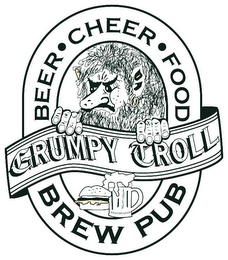 BEER·CHEER·FOOD GRUMPY TROLL BREW PUB logo