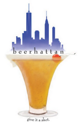 BEERHATTAN GIVE IT A SHOT. logo