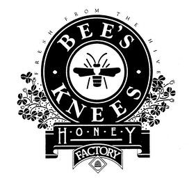 BEE'S KNEES HONEY FACTORY FRESH FROM THE HIVE logo