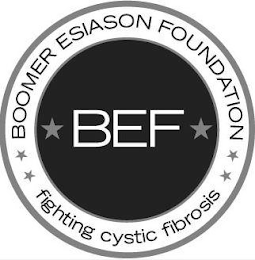 BEF BOOMER ESIASON FOUNDATION FIGHTING CYSTIC FIBROSIS logo
