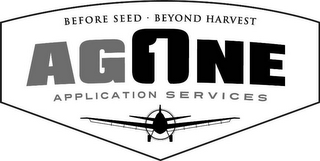 BEFORE SEED · BEYOND HARVEST AGONE APPLICATION SERVICES logo