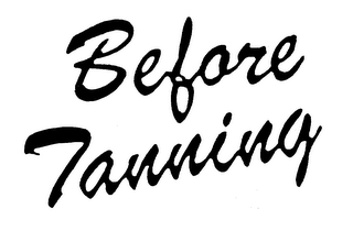 BEFORE TANNING logo