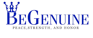 BEGENUINE PEACE, STRENGTH, AND HONOR logo