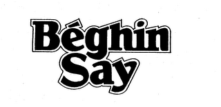 BEGHIN SAY logo