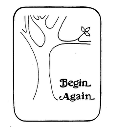 BEGIN AGAIN logo