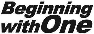 BEGINNING WITH ONE logo