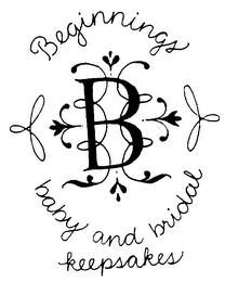 BEGINNINGS B BABY AND BRIDAL KEEPSAKES logo
