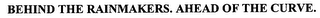 BEHIND THE RAINMAKERS. AHEAD OF THE CURVE. logo