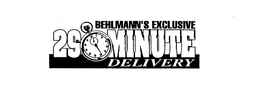 BEHLMANN'S EXCLUSIVE 29 MINUTE DELIVERY logo