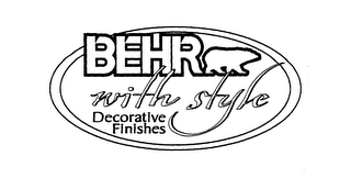 BEHR WITH STYLE DECORATIVE FINISHES logo