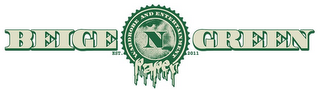 BEIGE N GREEN WARDROBE AND ENTERTAINMENT PAPER EST. 2011 logo