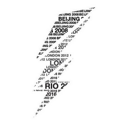 BEIJING, LONDON, RIO, 2008, 2012, 2016 logo