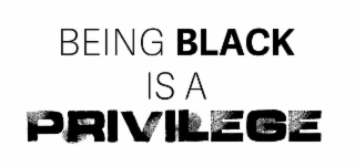 BEING BLACK IS A PRIVILEGE logo