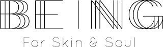 BEING FOR SKIN AND SOUL logo