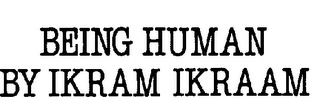 BEING HUMAN BY IKRAM IKRAAM logo