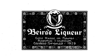 BEIRAO LIQUEUR GOLD MEDAL ON BEIRAS REGIONAL EXHIBITION CASTELO BRANCO/ 1929 logo