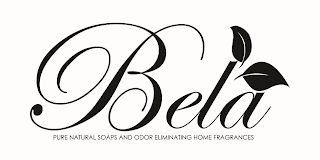 BELA PURE NATURAL SOAPS AND ODOR ELIMINATING HOME FRAGRANCES logo