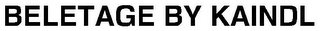 BELETAGE BY KAINDL logo