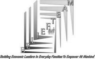 BELIEF TEAM BUILDNG ECONOMIC LEADERS IN EVERYDAY FAMILIES TO EMPOWER ALL MANKIND logo