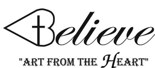 BELIEVE "ART FROM THE HEART" logo
