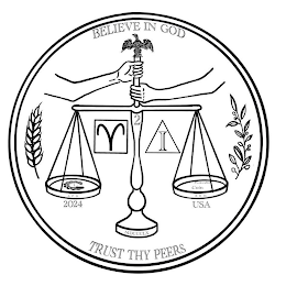 BELIEVE IN GOD CL APG 2024 2 I FEDERALIST COIN ERM USA MDCCCLX TRUST THY PEERS logo