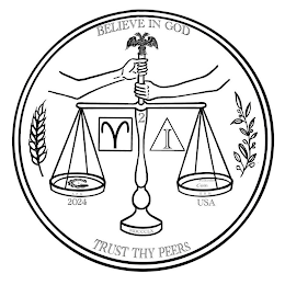 BELIEVE IN GOD CL APG 2024 2 I FEDERALIST COIN ERM USA MDCCCLX TRUST THY PEERS logo