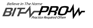BELIEVE IN THE NAME BIT PRO PRACTICE REQUIRED OFTEN logo
