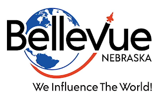 BELLEVUE NEBRASKA WE INFLUENCE THE WORLD! logo