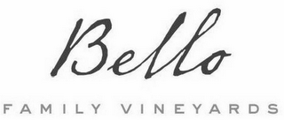 BELLO FAMILY VINEYARDS logo
