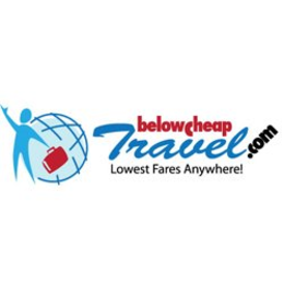 BELOWCHEAP TRAVEL.COM LOWEST FARES ANYWHERE! logo