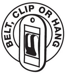 BELT, CLIP OR HANG logo
